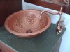 lavamanos de cobre,martillado y hecho a mano