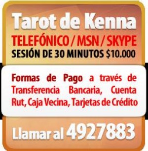 kenna Turismo en Chile en Santiago |  El tarot telef&oacute;nico del amor 4927883 .si necesitas respuestas ll&aacute;manos, Tarot en chile