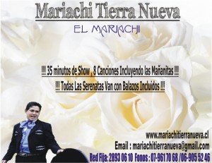 MARIACHI TIERRA NUEVA Turismo en Chile en Santiago |  Serenatas en santiago,el mejor regalo .red fija:28930610, !!! felicidad garantizada !!!