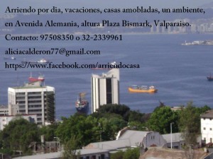 Alicia Calderon Turismo en Chile en Valpara&iacute;so |  Casa vacacional arriendo por dia, avenida alemania, valparaiso, costa, Avenida alemania, valparaiso, fono 97508350, desde $25000 diario