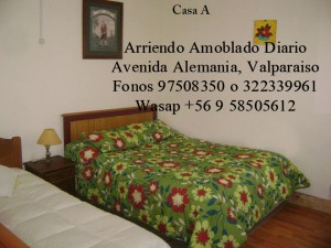 Alicia Calderon Turismo en Chile en Valpara&iacute;so |  Rento casa amoblada en valparaiso, dias, semanas wifi  fono 97508350, Avenida alemania altura plaza bismark, valparaiso, fono 97508350