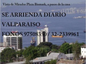 Alicia Calderon Turismo en Chile en Valpara&iacute;so |  Arriendo por dia amoblados 1 ambiente, centrico en valparaiso, Avenida alemania altura plaza bismark, valparaiso, fono 97508350
