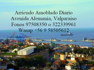 Alicia Calderon Turismo en Chile en Valpara&iacute;so |  Disponible amoblados para arriendo diario, 1 dormitorio, Avenida alemania altura mirador plaza bismark, valparaiso, fono 975083