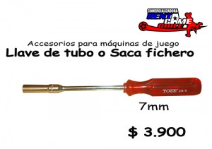 RENTAGAME CHILE Turismo en Chile en La Cisterna |  Llave de tubo o saca fichero 7mm/precio: $ 3.900, Rentagame: maquinas de juego:  accesorios,repuestos, servicio tecnico