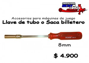 RENTAGAME CHILE Turismo en Chile en La Cisterna |  Llave de tubo o saca billetero 8mm/precio: $ 4.900, Rentagame: maquinas de juego:  accesorios,repuestos, servicio tecnico