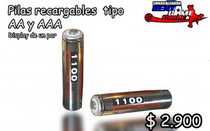 RENTAGAME CHILE Turismo en Chile en La Cisterna |  Pilas recargables  tipo aa y aaa   en display de un par  $ 2.900, Rentagame: maquinas de juego:  accesorios,repuestos, servicio tecnico