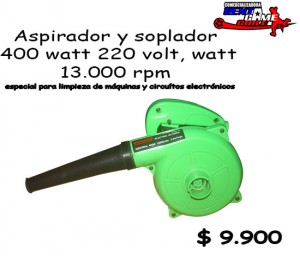 RENTAGAME CHILE Turismo en Chile en La Cisterna |  Aspirador y soplador 400 watt/precio: $ 9.900, Rentagame: maquinas de juego:  accesorios,repuestos, servicio tecnico