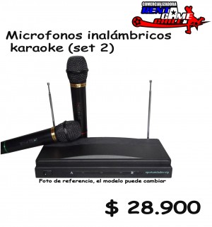 RENTAGAME CHILE Turismo en Chile en La Cisterna |  Microfonos inalambricos karaoke (set 2)/precio: $ 28.900, Rentagame: maquinas de juego:  accesorios,repuestos, servicio tecnico