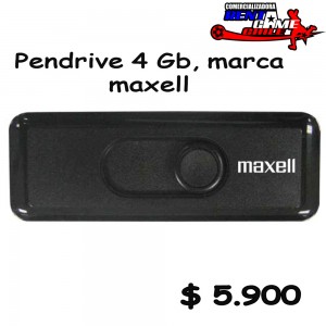 RENTAGAME CHILE Turismo en Chile en La Cisterna |  Pendrive 4 gb, marca maxell/precio: $ 5.900, Rentagame: maquinas de juego:  accesorios,repuestos, servicio tecnico