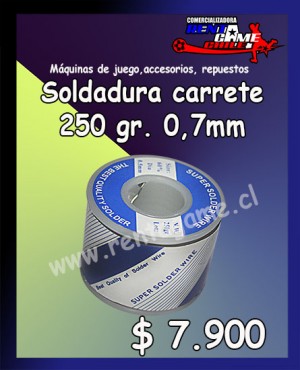 RENTAGAME CHILE Turismo en Chile en La Cisterna |  Soldadura carrete 250 gr. 0,7mm/precio: $ 7.900, Rentagame: maquinas de juego:  accesorios,repuestos, servicio tecnico