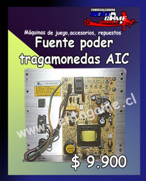 RENTAGAME CHILE Turismo en Chile en La Cisterna |  Fuente poder para maquina de juegos tragamonedas aic/precio: $ 9.900, Rentagame: maquinas de juego:  accesorios,repuestos, servicio tecnico