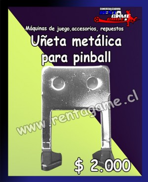 RENTAGAME CHILE Turismo en Chile en La Cisterna |  U&ntilde;eta metalica para maquina de juego pinball/precio: $ 2.000, Rentagame: maquinas de juego:  accesorios,repuestos, servicio tecnico