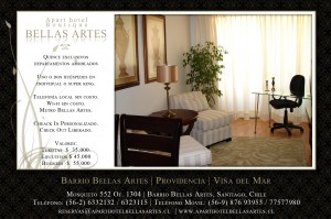  Turismo en Chile en Santiago |  Bellas Artes Apart Boutique, Finos Departamentos Amoblados, Arriendos Mensuales, Semanales y Diarios, Ejecutivos y Turistas
