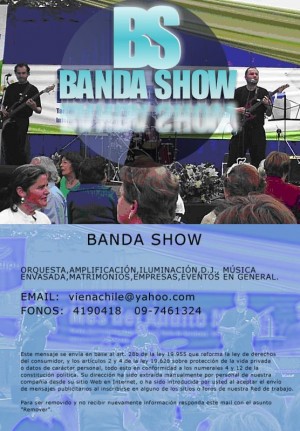  Turismo en Chile en Santiago |  ORQUESTA TROPICAL BANDA SHOW, EVENTOS