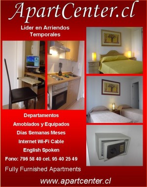 Sergio Cruces Turismo en Chile en Santiago |  Apart Hotel Apart Center Chile, Departamentos amoblados y equipados al paso