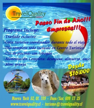 AGENTES DE VIAJES Turismo en Chile en Santiago |  PASEOS PARA CURSOS TODO INCLUIDO!!!  ESPECIALISTAS, AGENCIA DE VIAJES TRAVEL QUALITY TURISMO