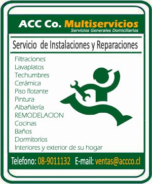 Multiservicios Turismo en Chile en Las Condes |  REPARACIONES,GASFITERIA E INTALACIONES PARA SU HOGAR , Servicios Generales Domiciliarios