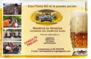 Valeria Turismo en Chile en Recoleta |  Tour de la Cerveza, Los Invitamos a Participar el 30 de Octubre- CONSULTE NUESTROS PRECIOS!!