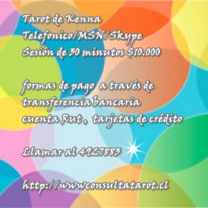 kenna Turismo en Chile en Santiago |  Lectura de Tarot telef&oacute;nica 4927883, Tarot Amor